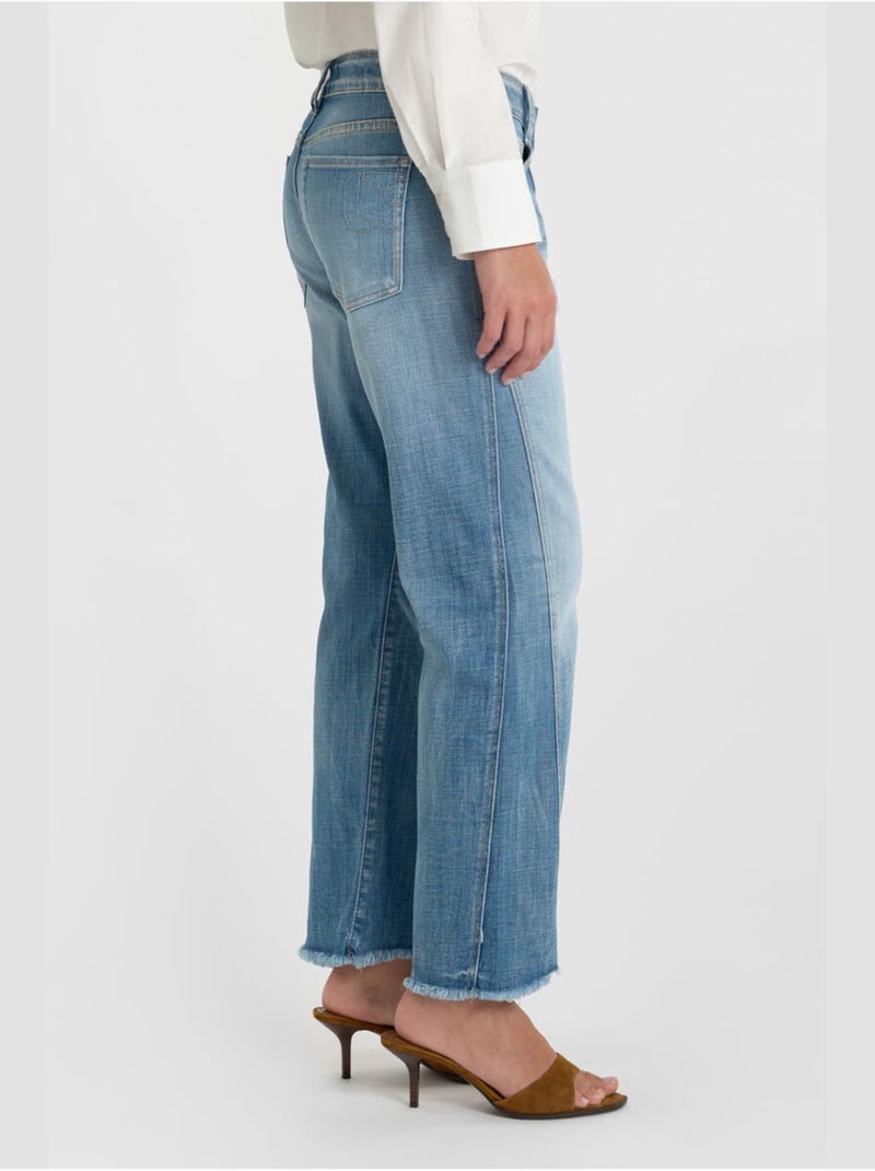 Jeans recto PIHLA, 7/8 Azul - Kiabi