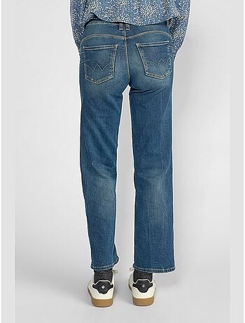 Jeans recto pulp slim tiro alto, largo 34