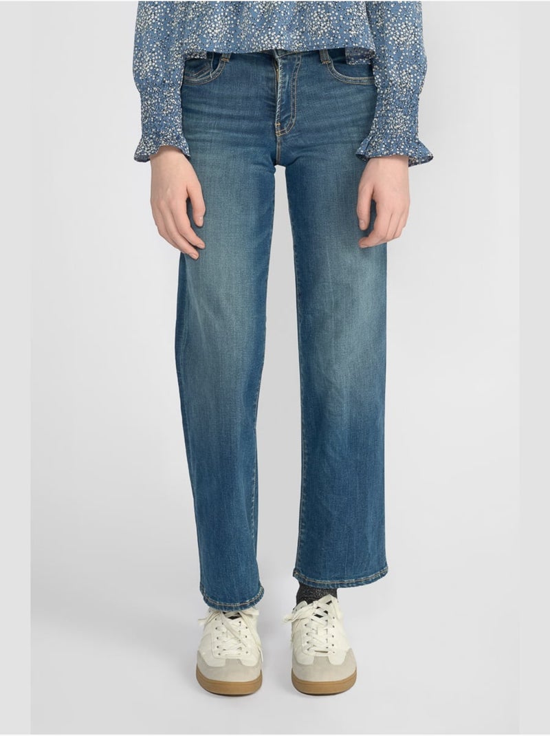 Jeans recto pulp slim tiro alto, largo 34 Azul - Kiabi