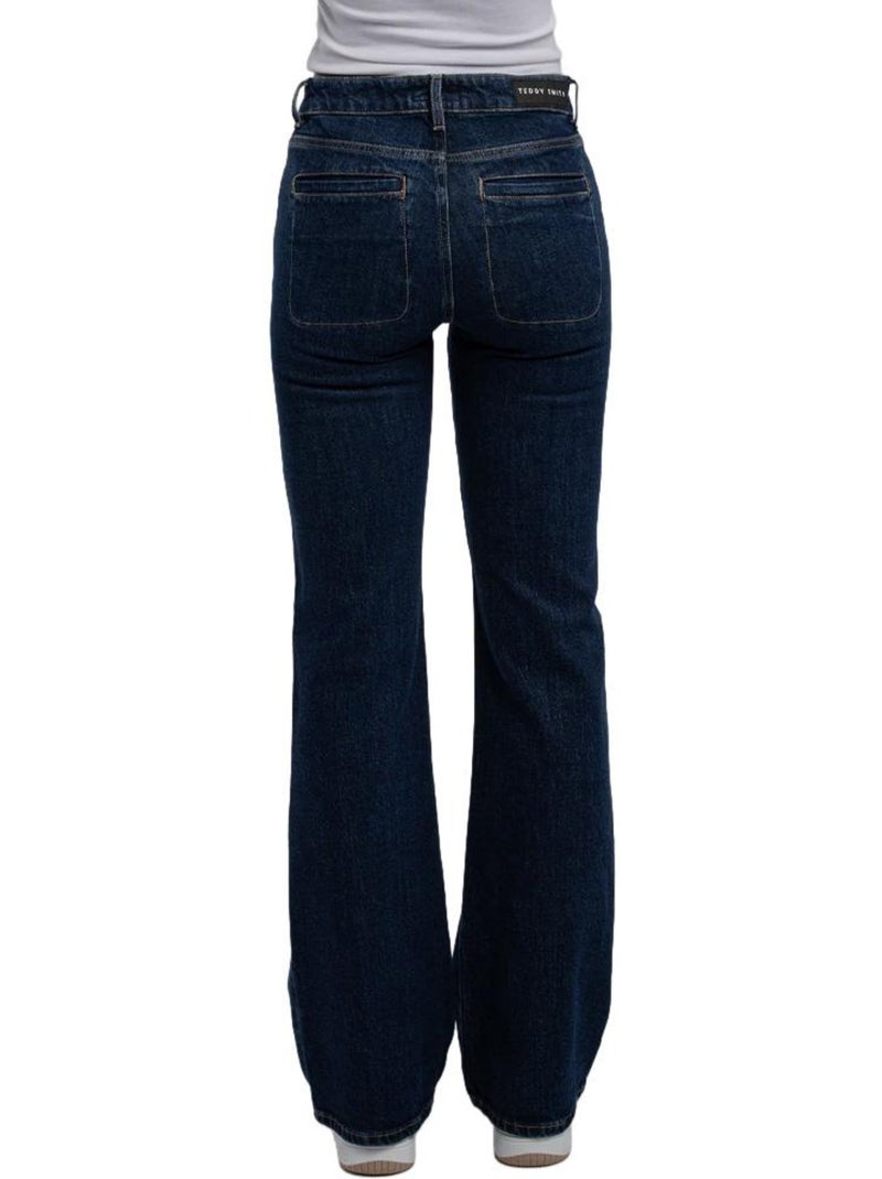 Jeans rectos para mujer teddy smith Azul - Kiabi