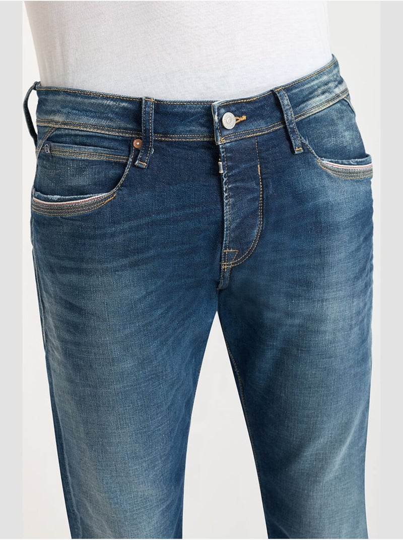 Jeans slim elástica 700/11, largo 34 Azul - Kiabi