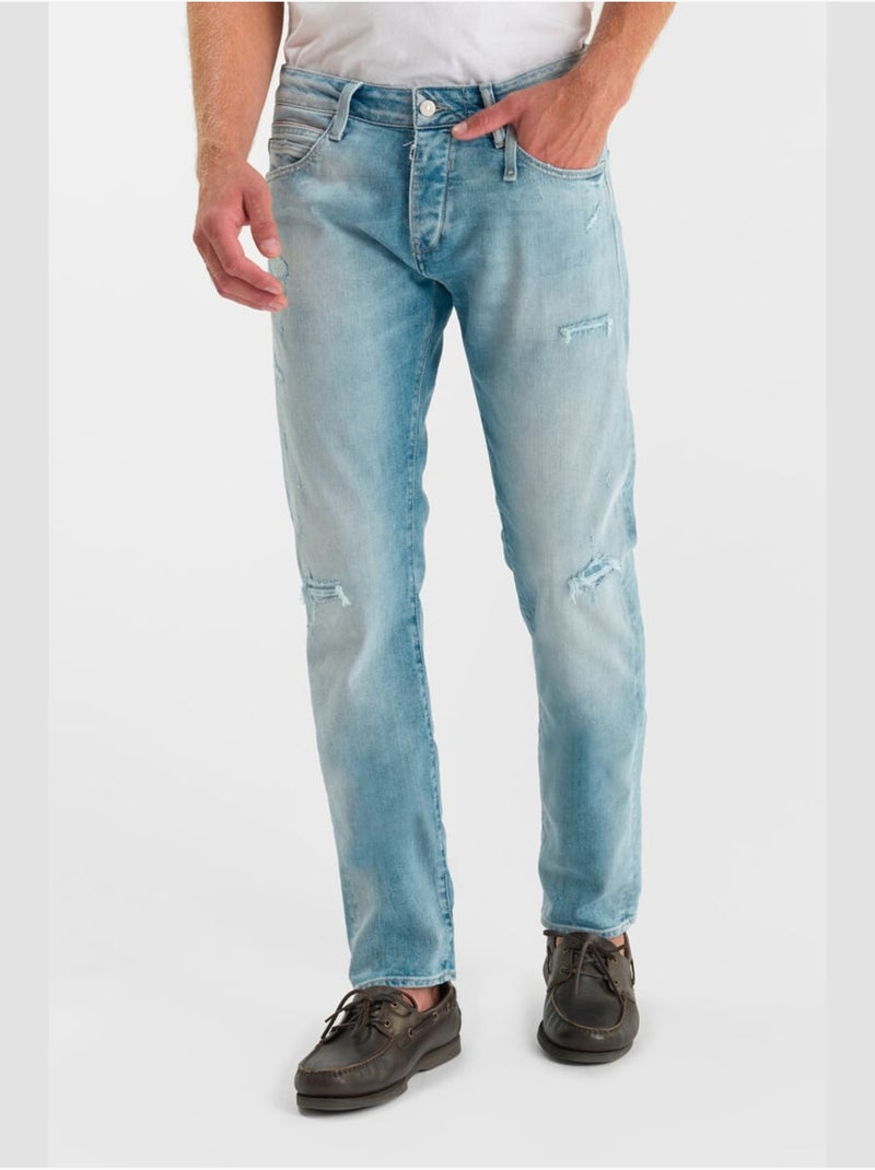 Jeans slim elástica 700/11, largo 34 Azul - Kiabi