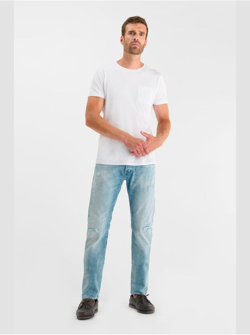 Jeans slim elástica 700/11, largo 34 Azul - Kiabi