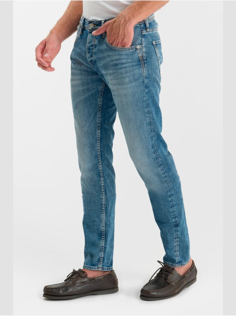 Jeans slim elástica 700/11, largo 34 Azul - Kiabi