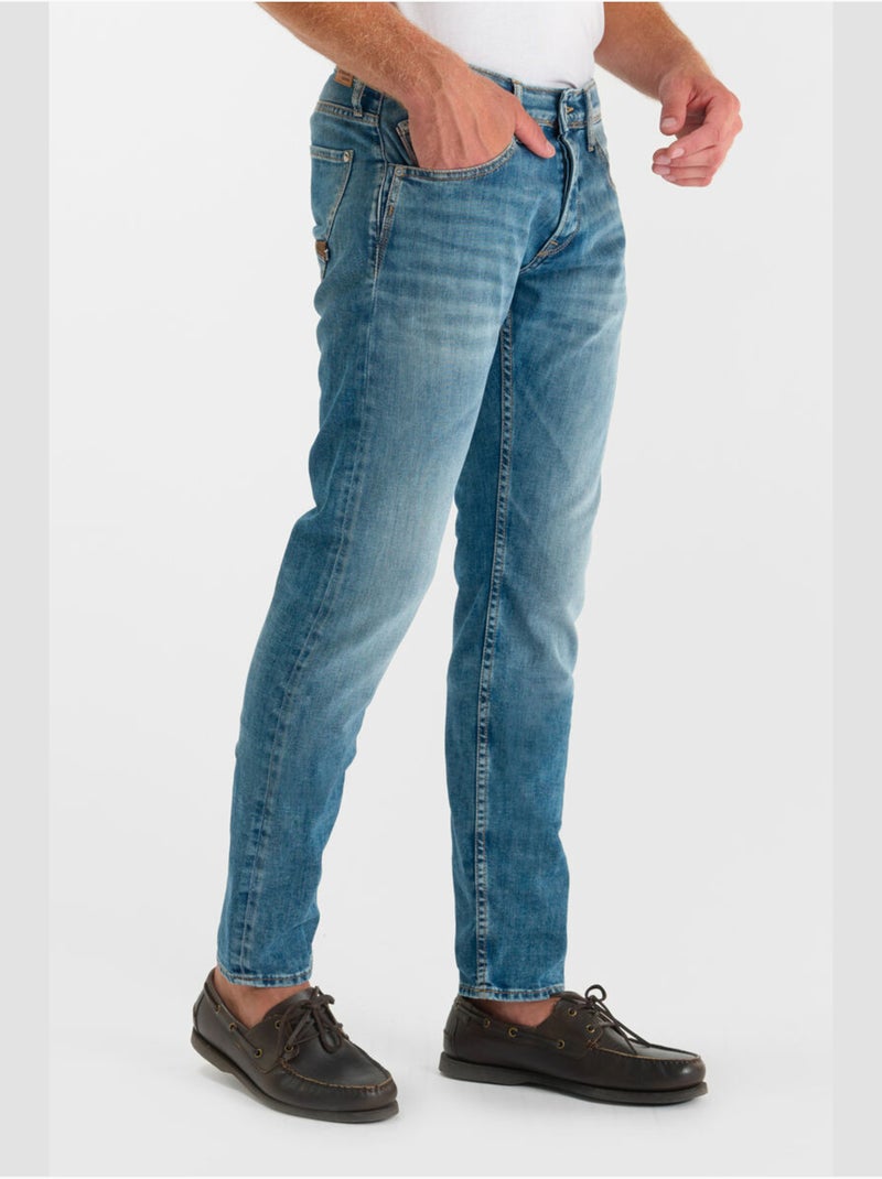 Jeans slim elástica 700/11, largo 34 Azul - Kiabi