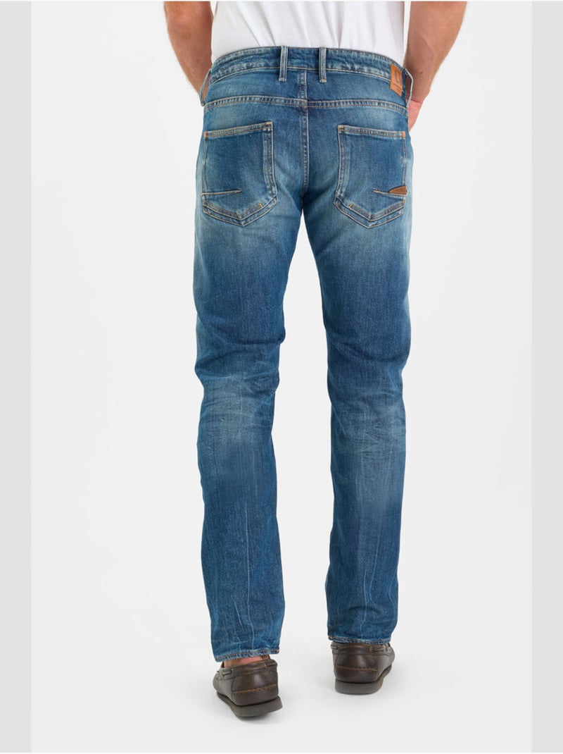 Jeans slim elástica 700/11, largo 34 Azul - Kiabi