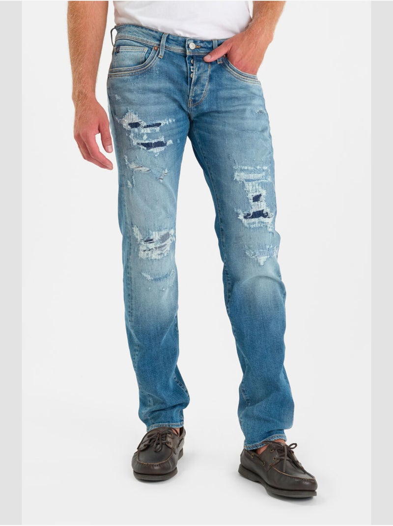 Jeans slim elástica 700/11, largo 34 Azul - Kiabi