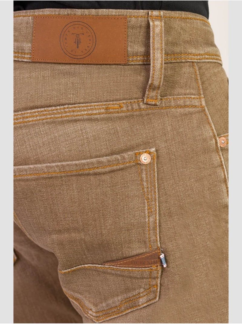 Jeans slim elástica 700/11, largo 34 Marrón - Kiabi