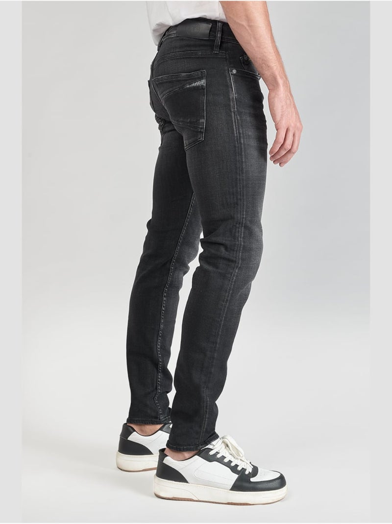 Jeans slim elástica 700/11, largo 34 Negro - Kiabi