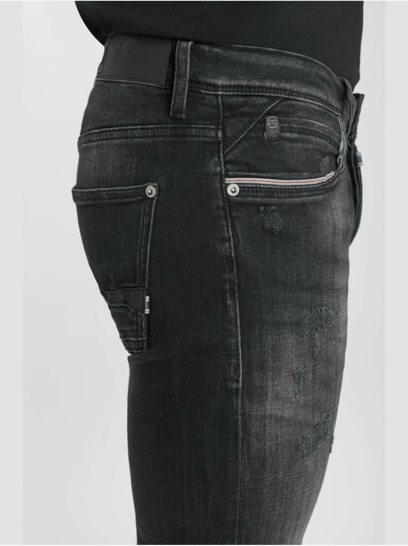 Jeans slim elástica 700/11, largo 34 Negro - Kiabi