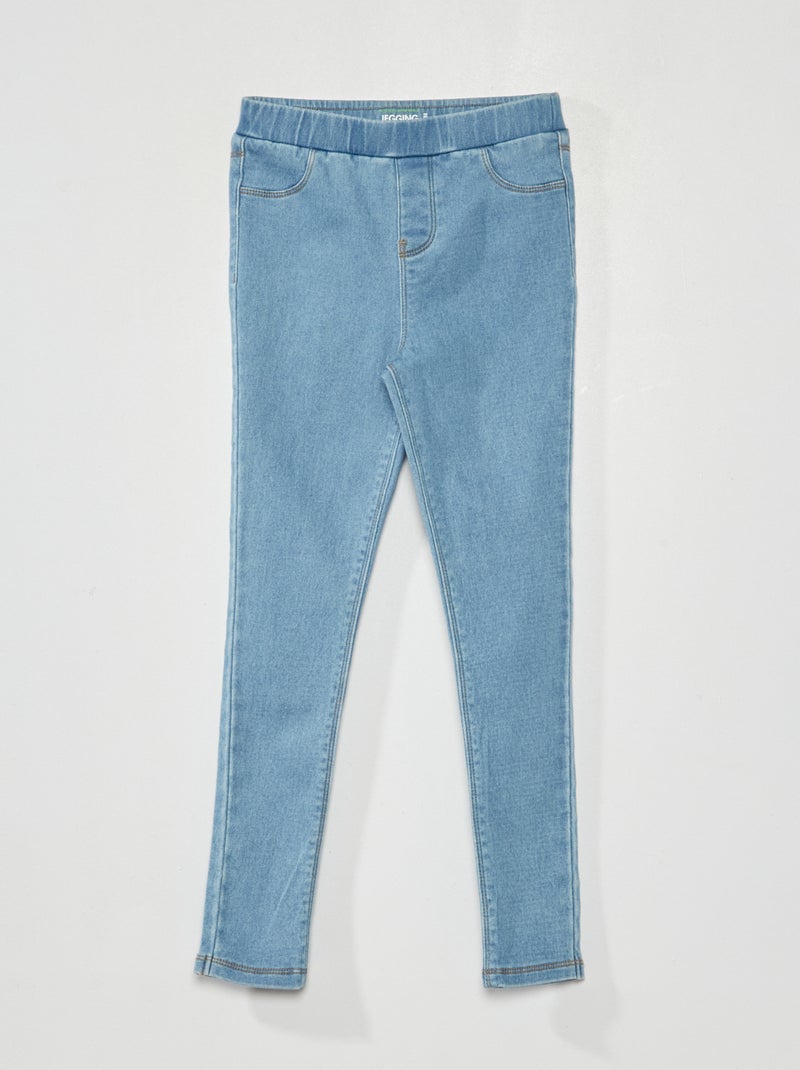 Jegging con cintura elástica Azul - Kiabi