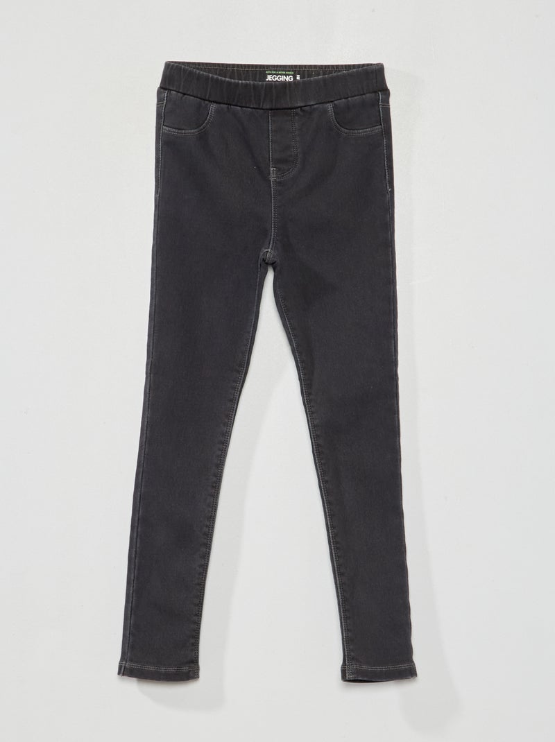 Jegging con cintura elástica NEGRO - Kiabi