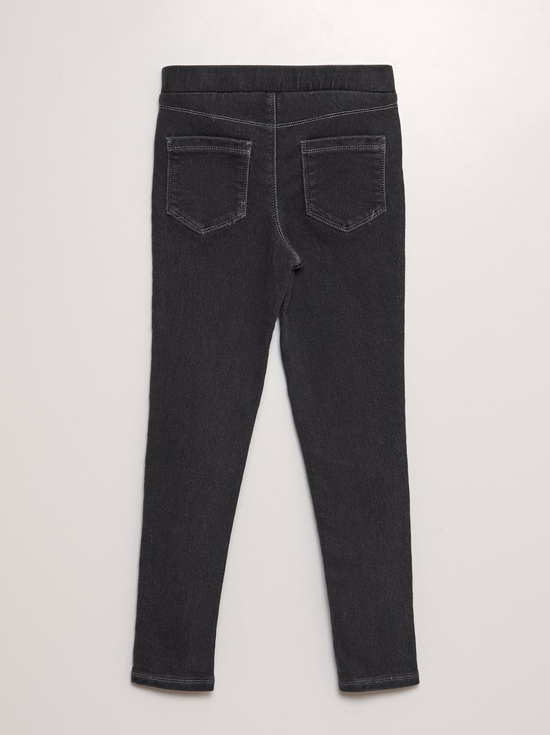 Jegging con cintura elástica NEGRO - Kiabi