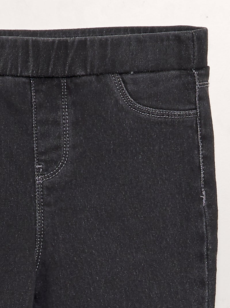 Jegging con cintura elástica NEGRO - Kiabi