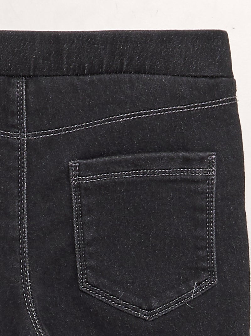 Jegging con cintura elástica NEGRO - Kiabi