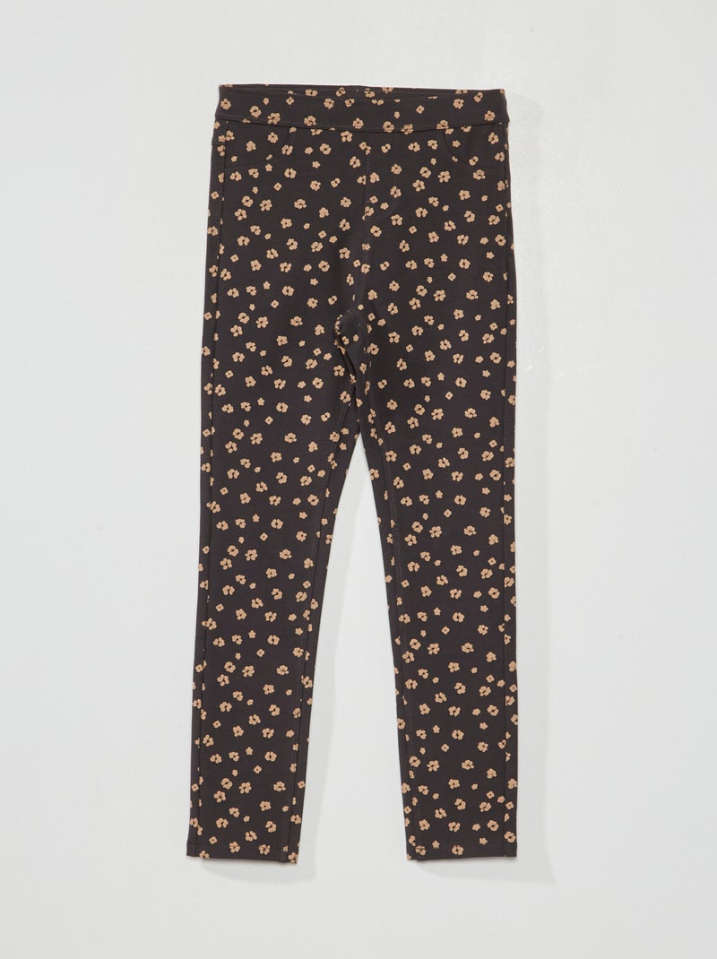 Jegging de algodón estampado GRIS - Kiabi