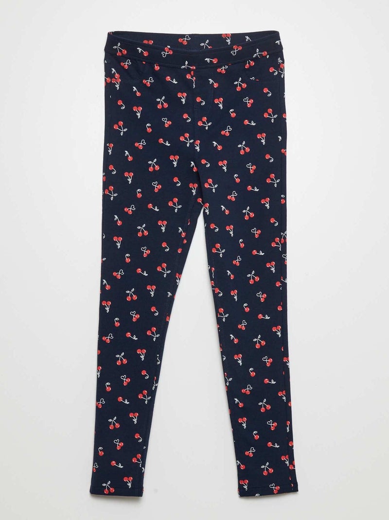 Jegging de punto estampado AZUL - Kiabi