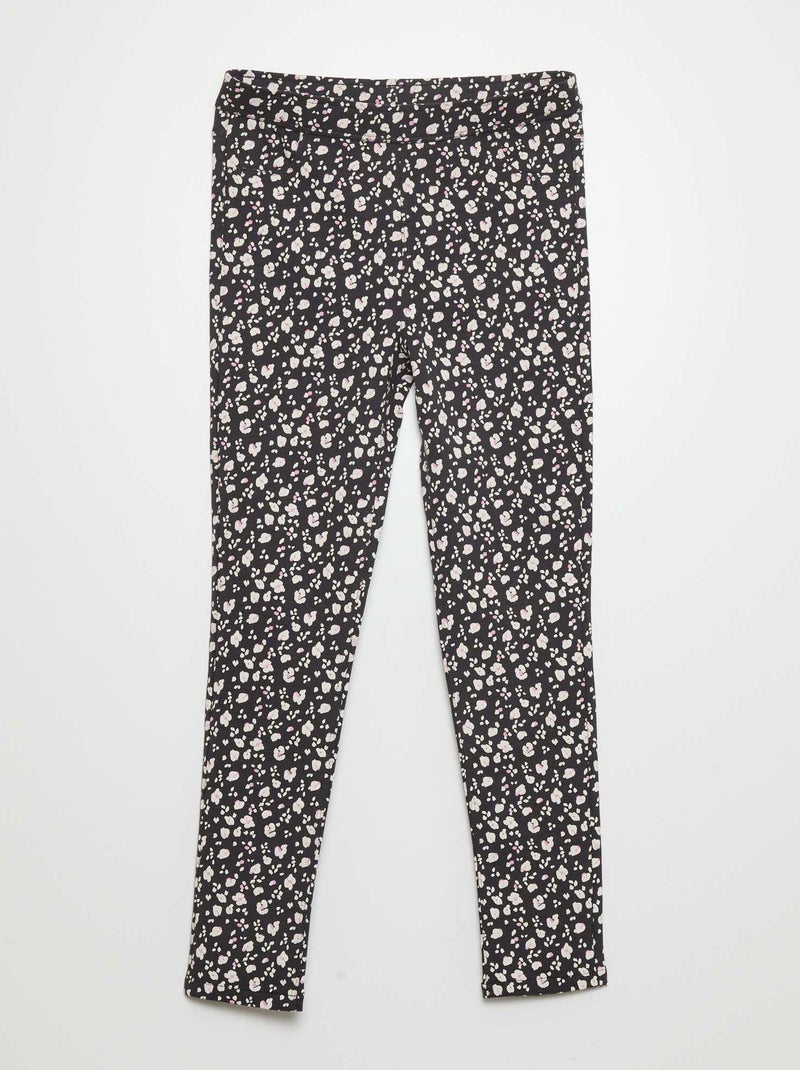Jegging de punto estampado NEGRO - Kiabi