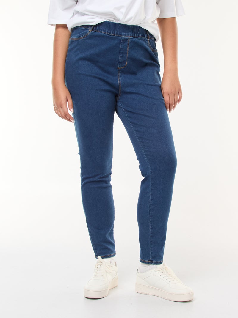 Jegging de talle alta regular elástico AZUL - Kiabi