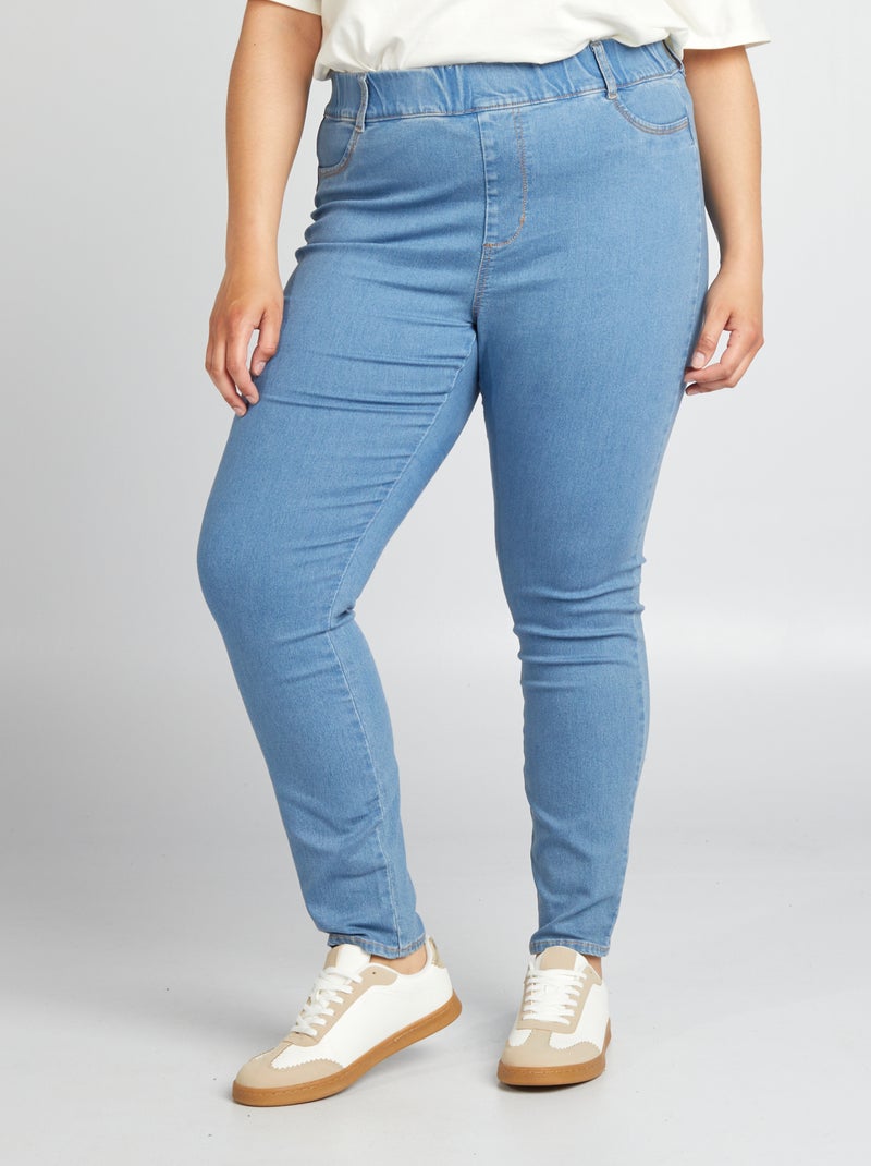 Jegging de talle alta regular elástico AZUL - Kiabi