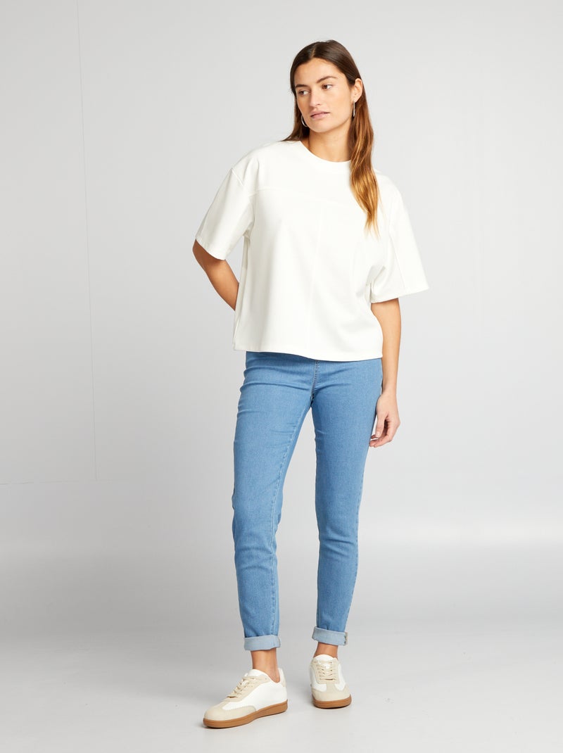 Jegging elástico de talle alto AZUL - Kiabi