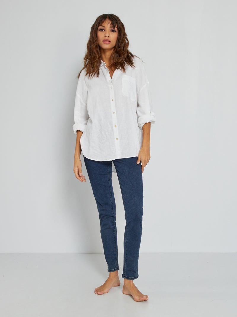 Jegging elástico de talle alto AZUL - Kiabi