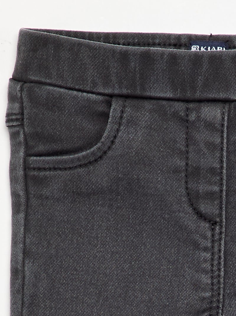 Jegging elástico efecto vaquero Negro - Kiabi
