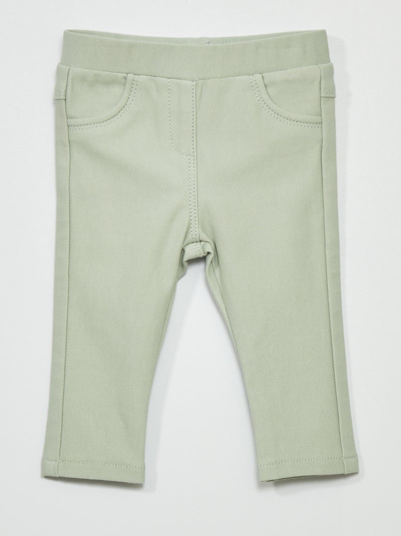 Jegging elástico verde ceniciento - Kiabi
