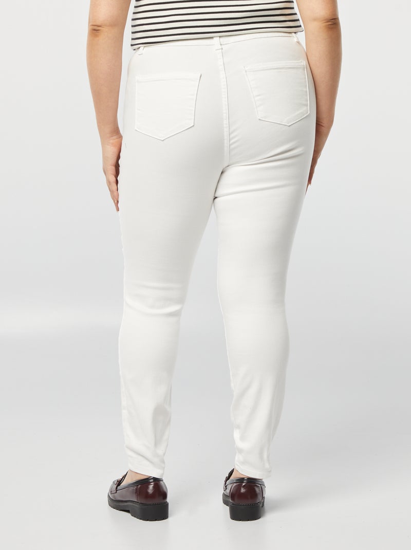 Jegging regular elástico de tiro alto BLANCO - Kiabi