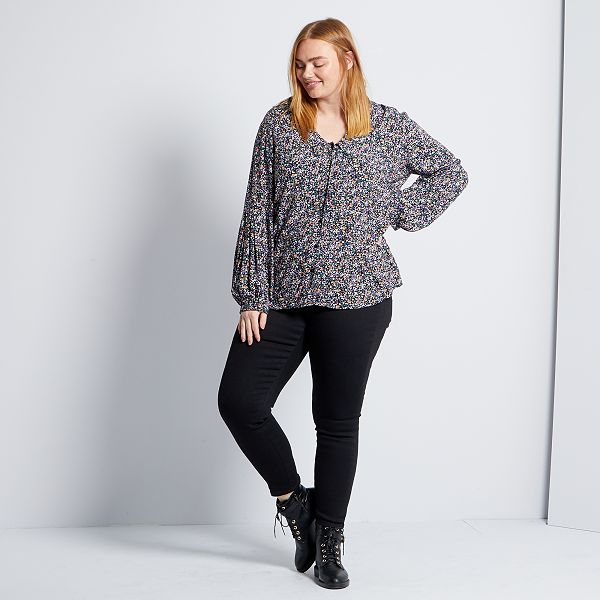 Jegging slim tallas grandes mujer - denim black - Kiabi - 15,00€