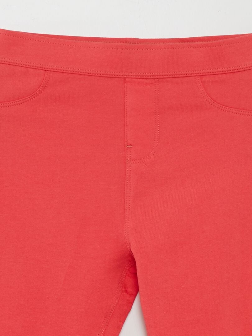 Jeggings Basic Donna Gaorui - Rosa Taglia W40 In Misto Cotone Con Chiusura Cerniera - 2