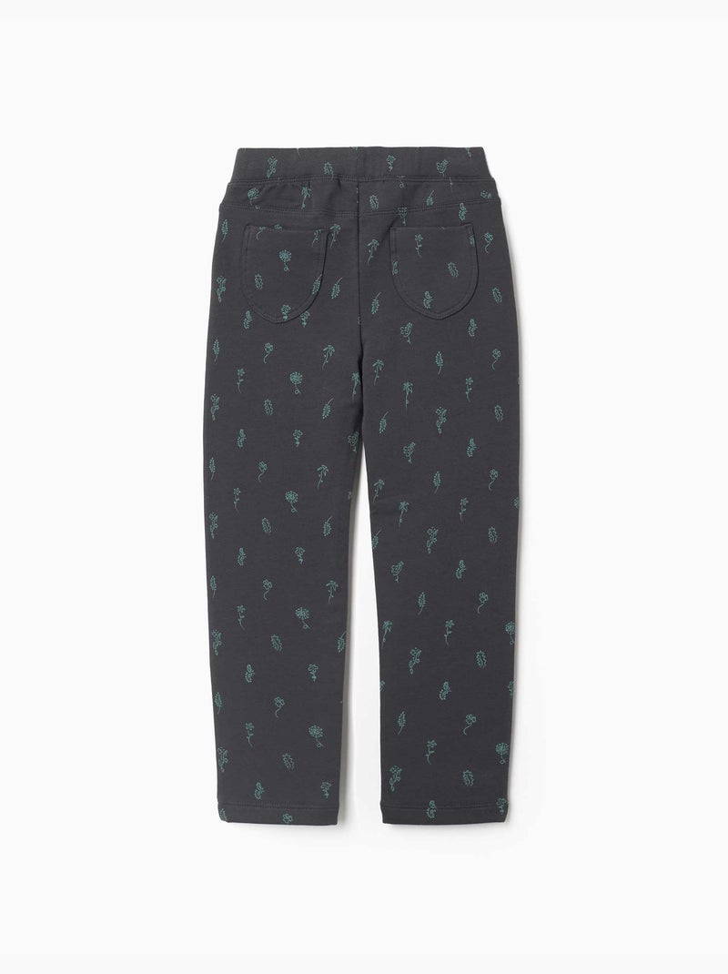 Jeggings pitillo perchados con estampado floral Gris oscuro - Kiabi