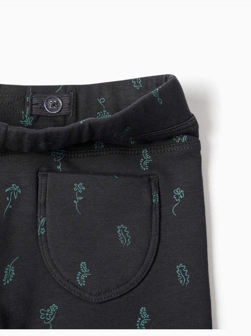 Jeggings pitillo perchados con estampado floral Gris oscuro - Kiabi