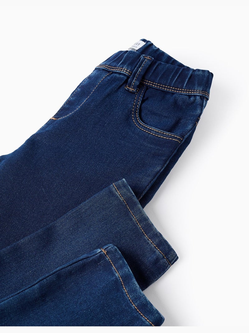 Jeggings vaqueros con cintura ajustable Azul oscuro - Kiabi