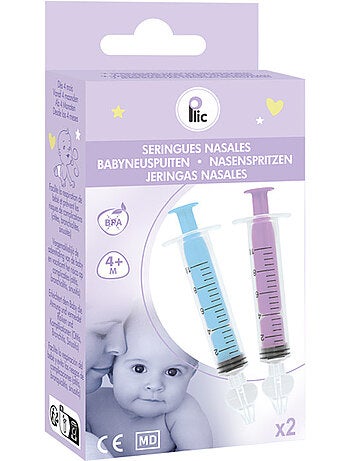 Jeringas reutilizables para lavado nasal de bebé con silicona