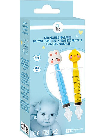 Jeringas reutilizables para lavado nasal de bebé con silicona