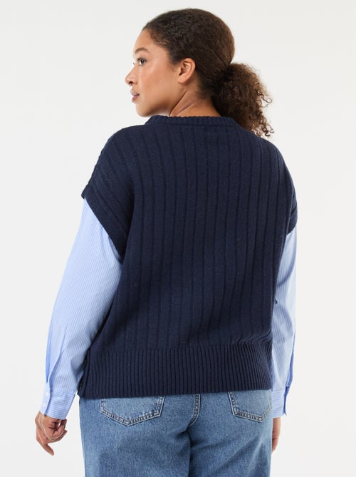 Jersey 2 en 1 con camisa - Kiabi