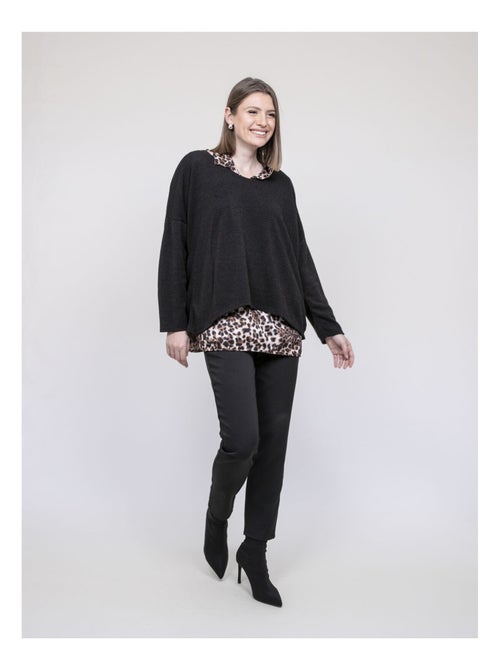Jersey 2 en 1 con camisa de estampado leopardo KUBILA - Kiabi