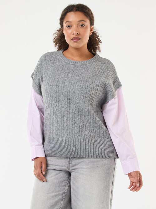 Jersey 2 en 1 con camisa - Kiabi