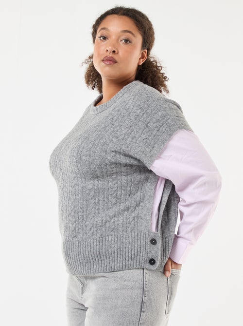 Jersey 2 en 1 con camisa - Kiabi