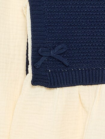 Jersey 2 en 1 efecto blusa