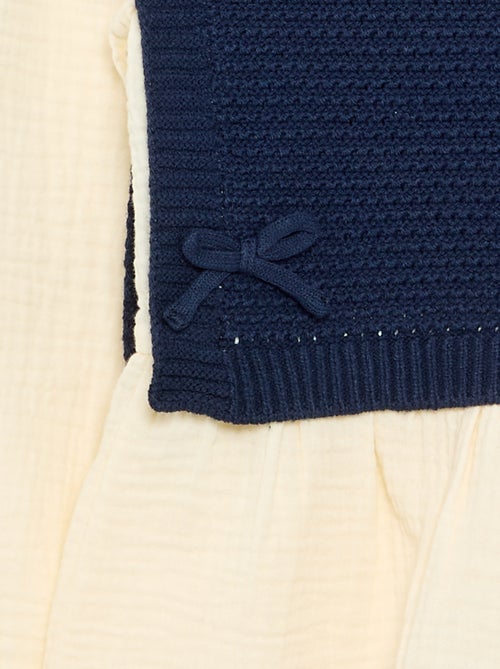 Jersey 2 en 1 efecto blusa - Kiabi