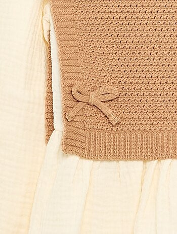 Jersey 2 en 1 efecto blusa