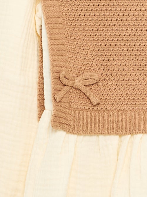 Jersey 2 en 1 efecto blusa - Kiabi