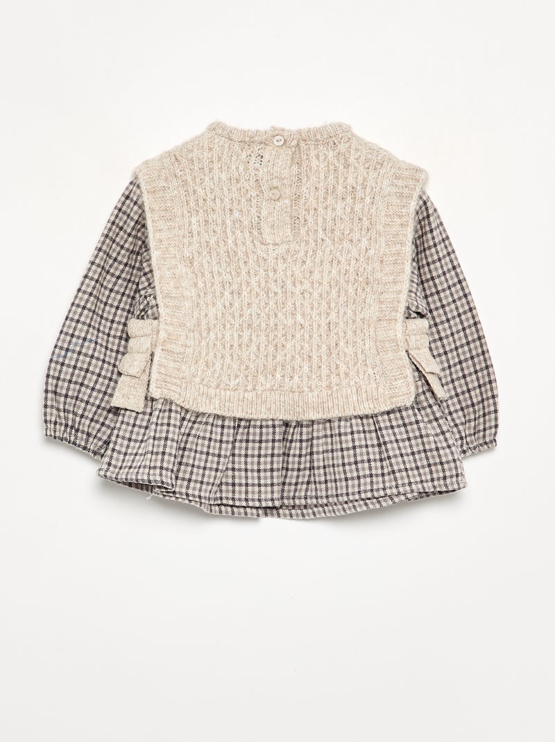 Jersey 2 en 1 Gris - Kiabi