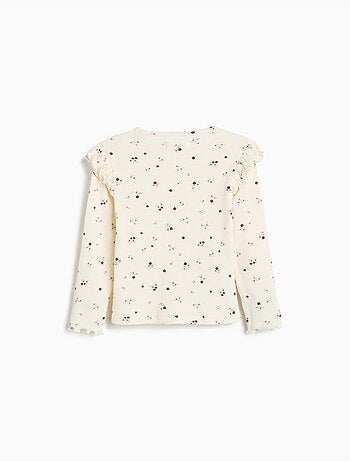 Jersey acanalado con flores, mo fashion