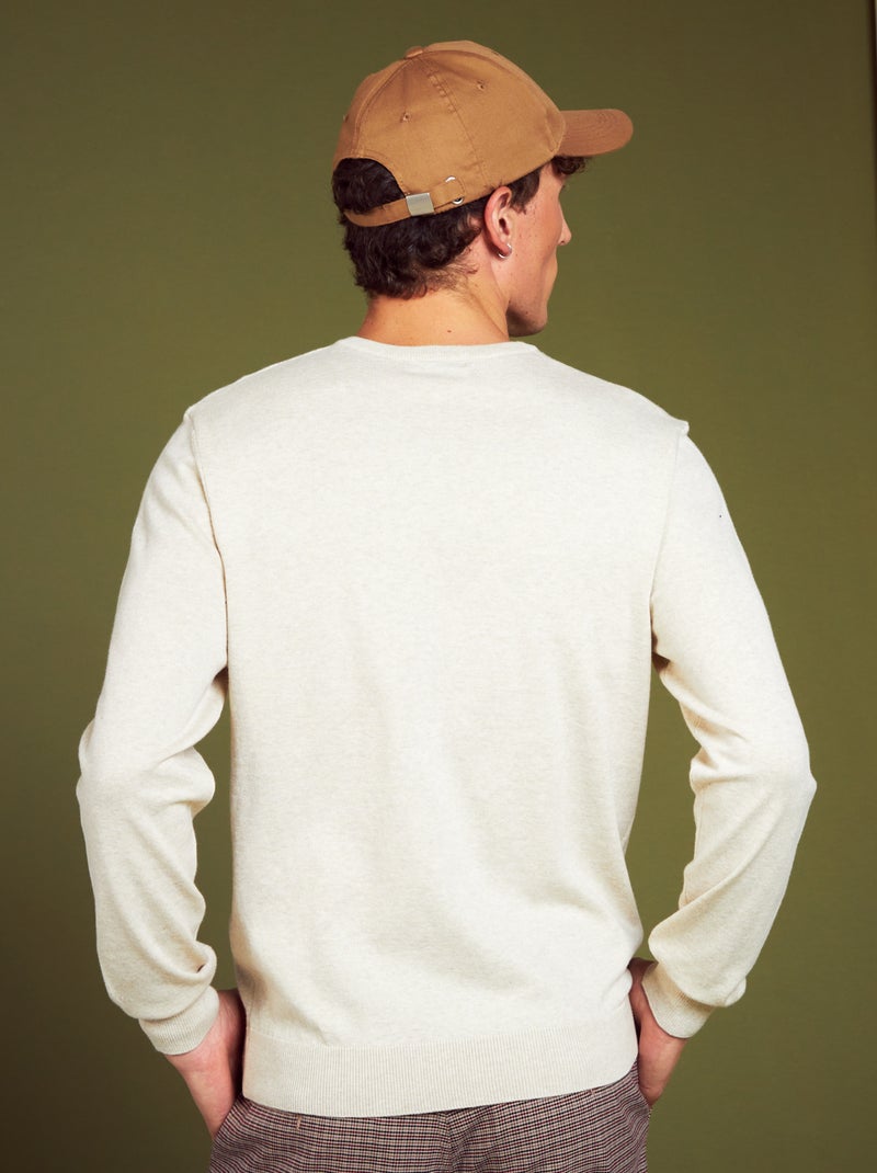Jersey básico de punto liso BEIGE - Kiabi
