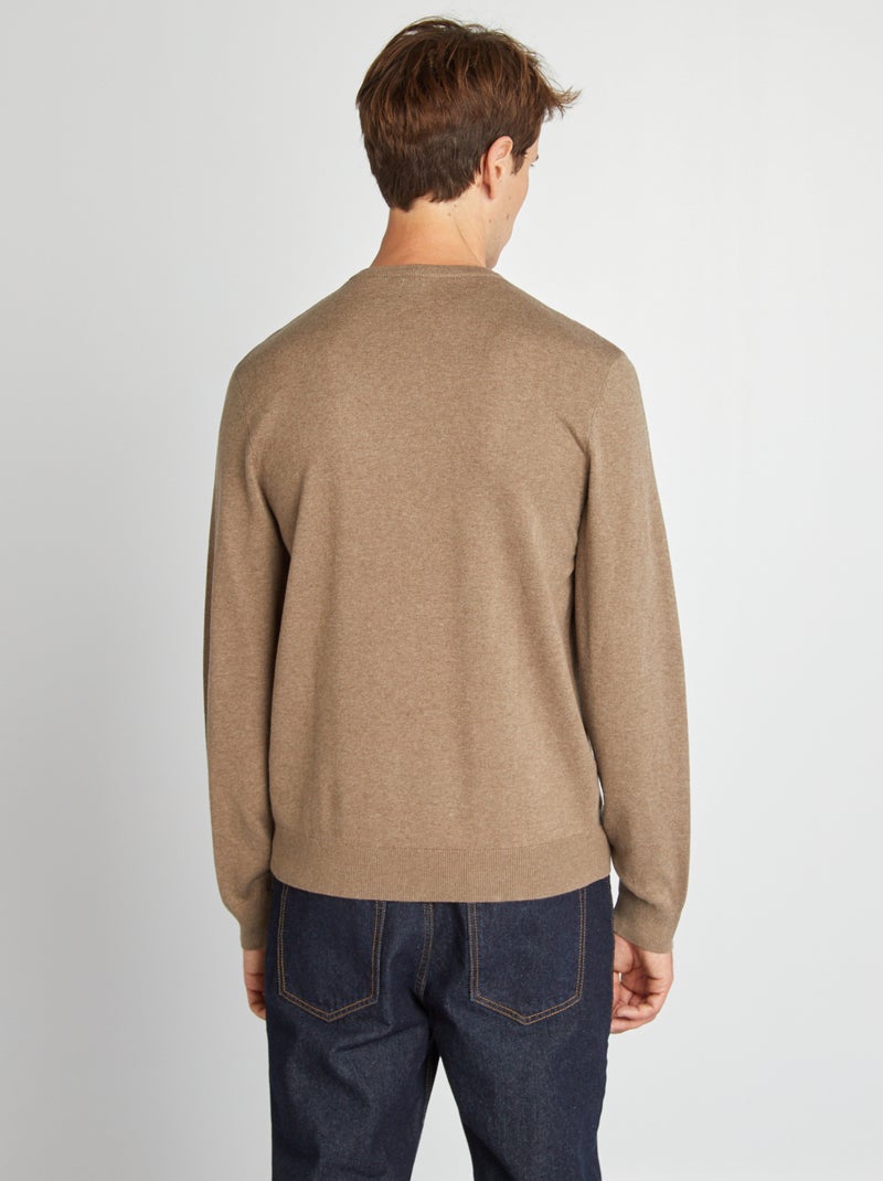 Jersey básico de punto liso BEIGE - Kiabi
