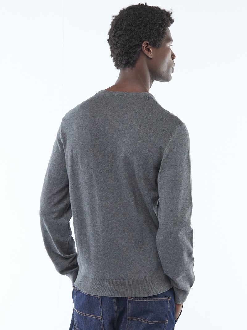 Jersey básico de punto liso GRIS - Kiabi