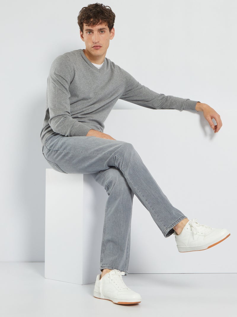 Jersey básico de punto liso GRIS - Kiabi